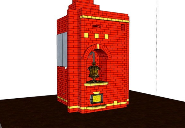 3D проект кирпичной печки